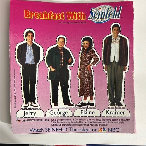 Kellogg’s Seinfeld Cereal Box Cutouts - Picture 1 of 2